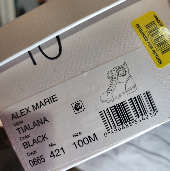 Alex Marie Tialana Rhinestone Buckle Leather Bootie NWOT Size 10 - Picture 2 of 9